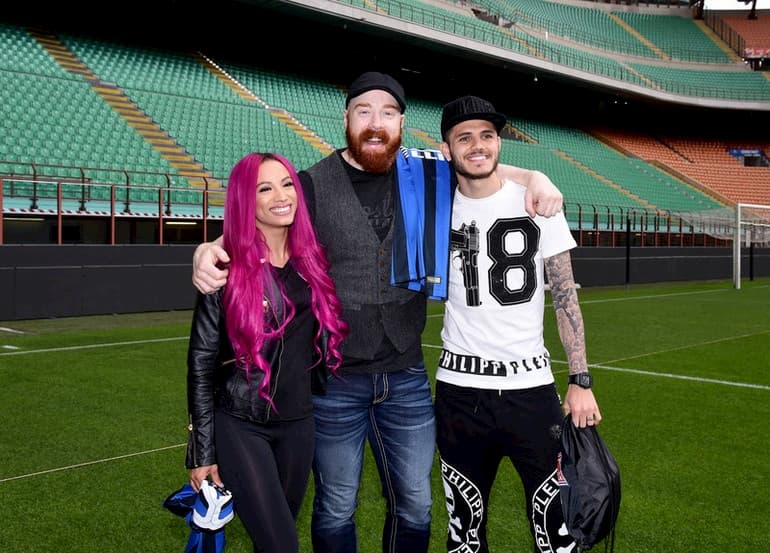 wrestler Sheamus e Sasha Banks