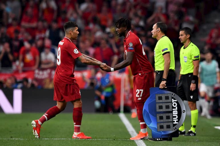 L'ingresso di Origi al posto di Firmino (Foto OneFootball: Ben Stansall/AFP via Getty Images)