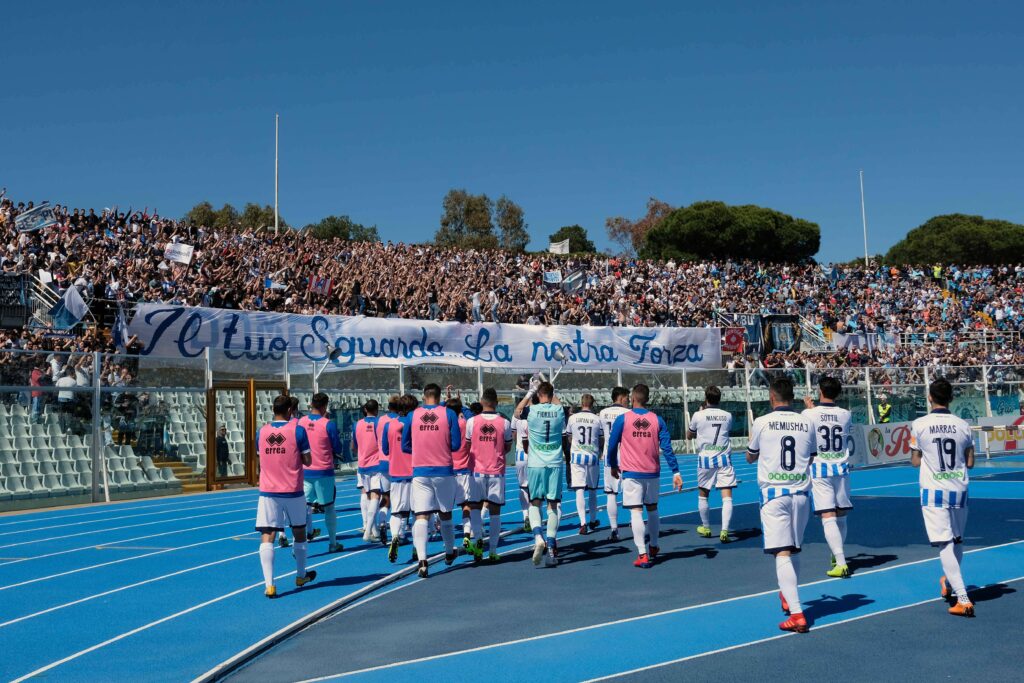 Coreografia allo Stadio Adriatico-Giovanni Cornacchia