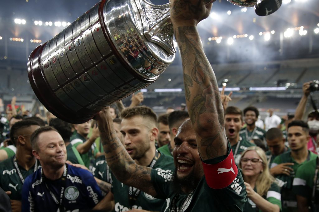 Felipe Melo alza la Coppa Libertadores