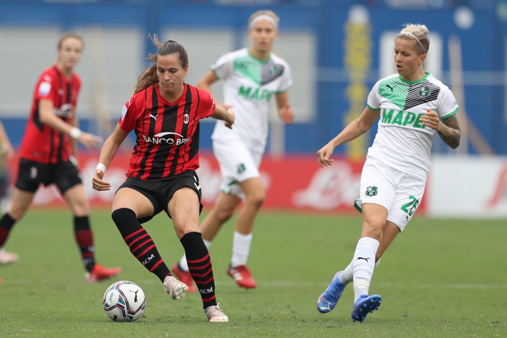 Codina in azione durante una partita del Milan women