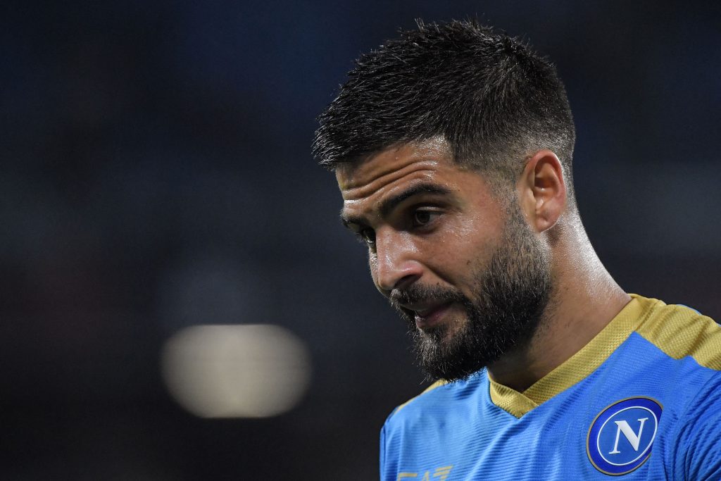 Insigne con la maglia del Napoli