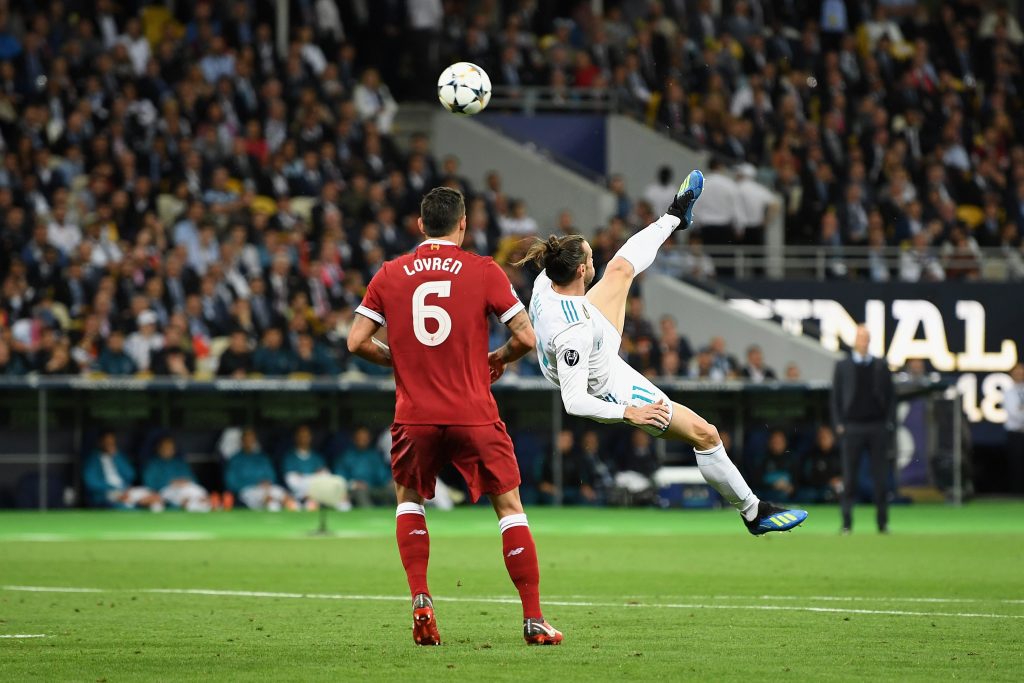 Bale segna in rovesciata nella finale di Champions del 2018 contro il Liverpool