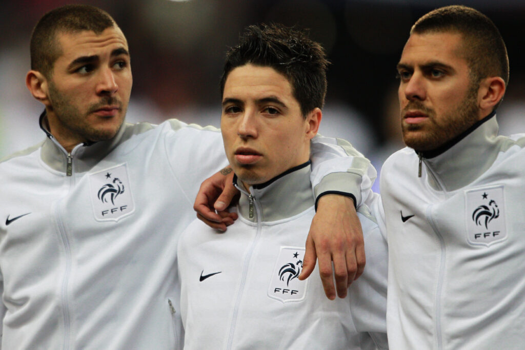 con Nasri e Benzema in nazionale