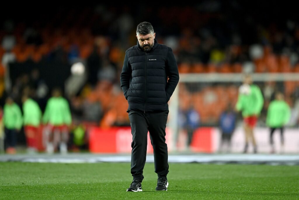 gattuso a Valencia sul prato del Mestalla