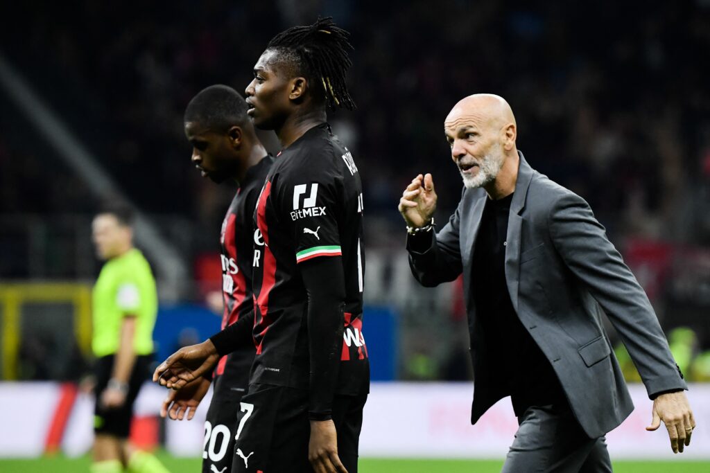 Stefano Pioli e Rafael Leao assieme nel Milan